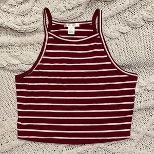 Maroon Crop Top
